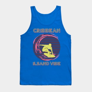 Caribbean Island Vibe Retro Surf Tank Top